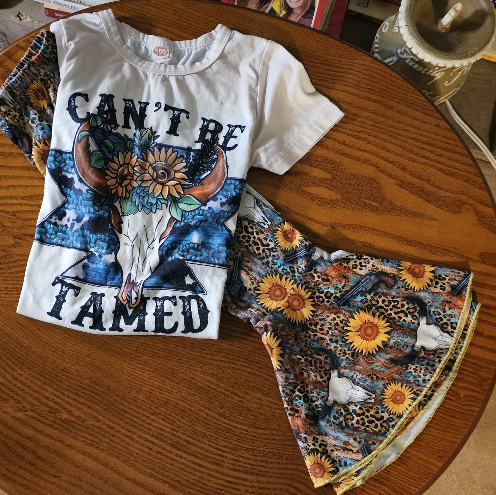 Aztec girls bell bottom outfit